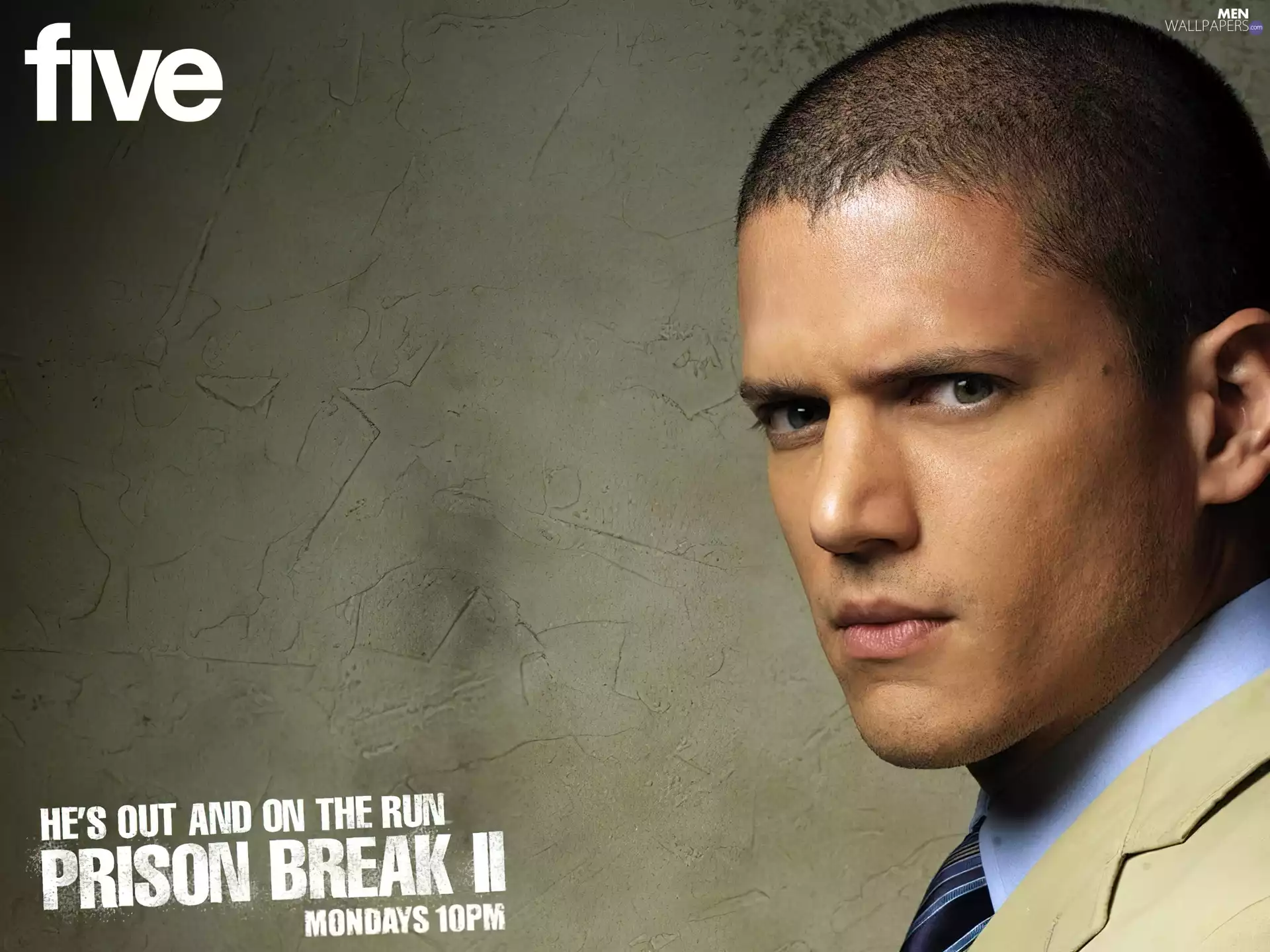 Wentworth Miller, blue shirt