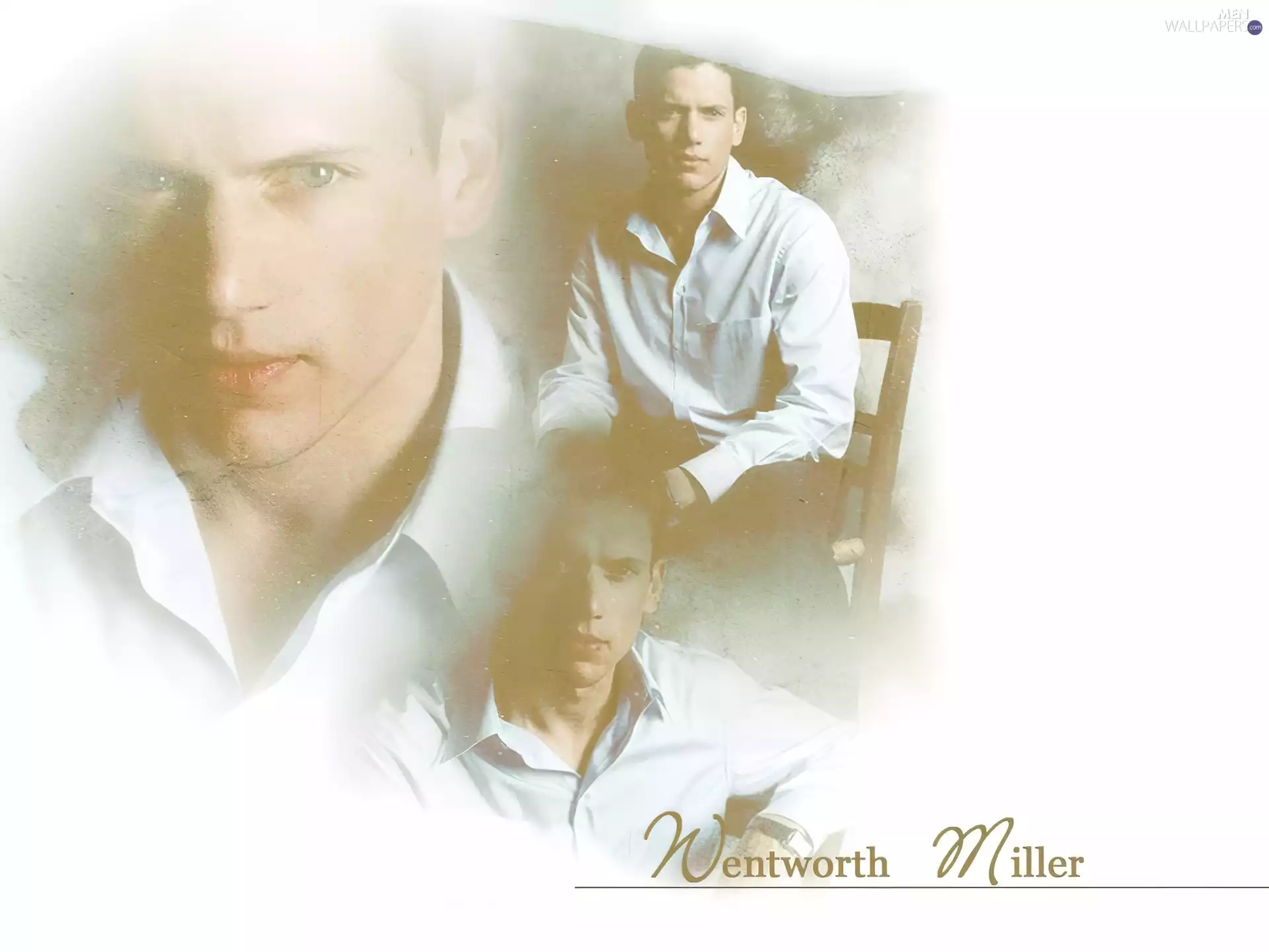 Wentworth Miller, white shirt