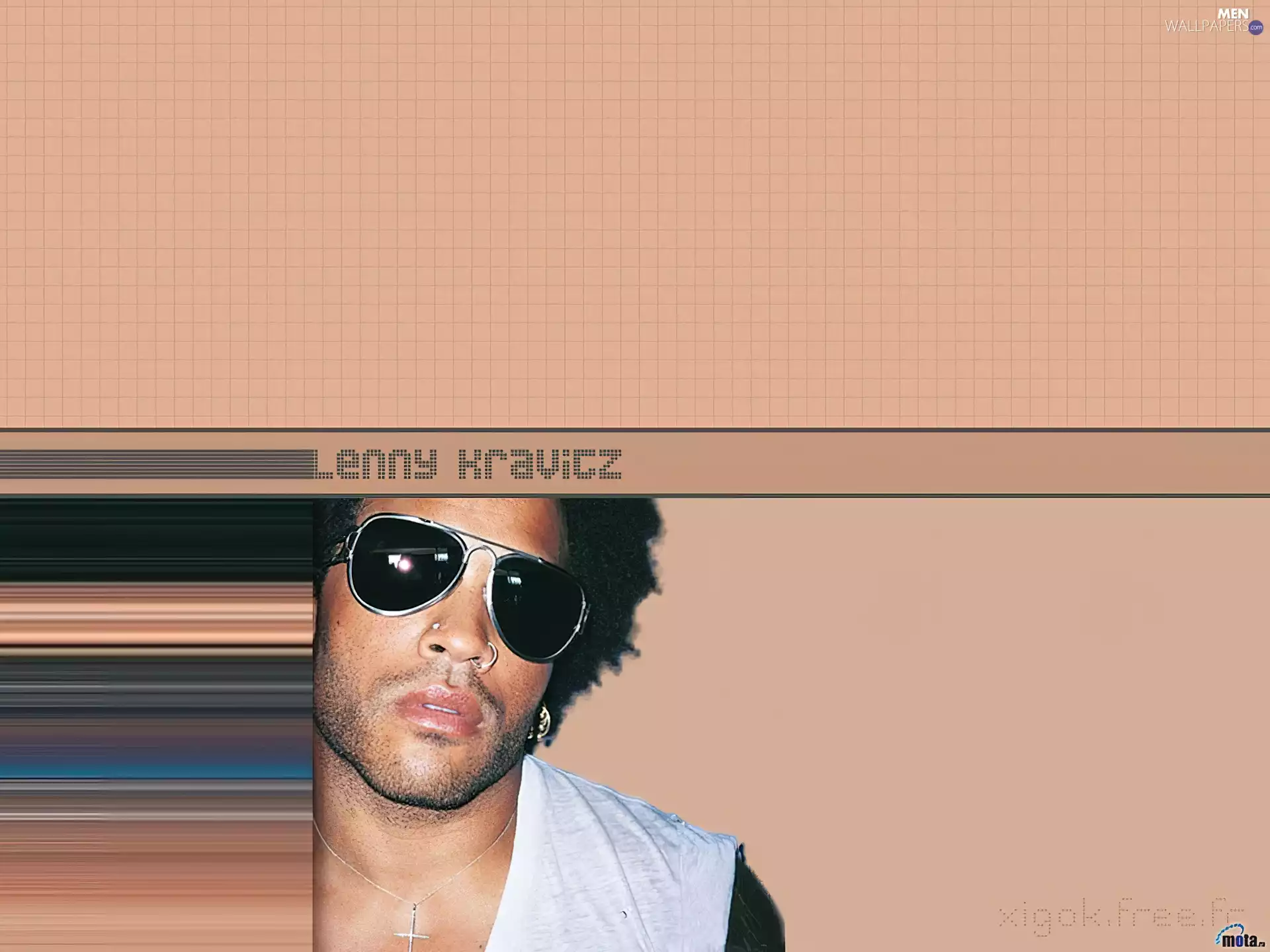 Lenny Kravitz, cross, singer, neck chain