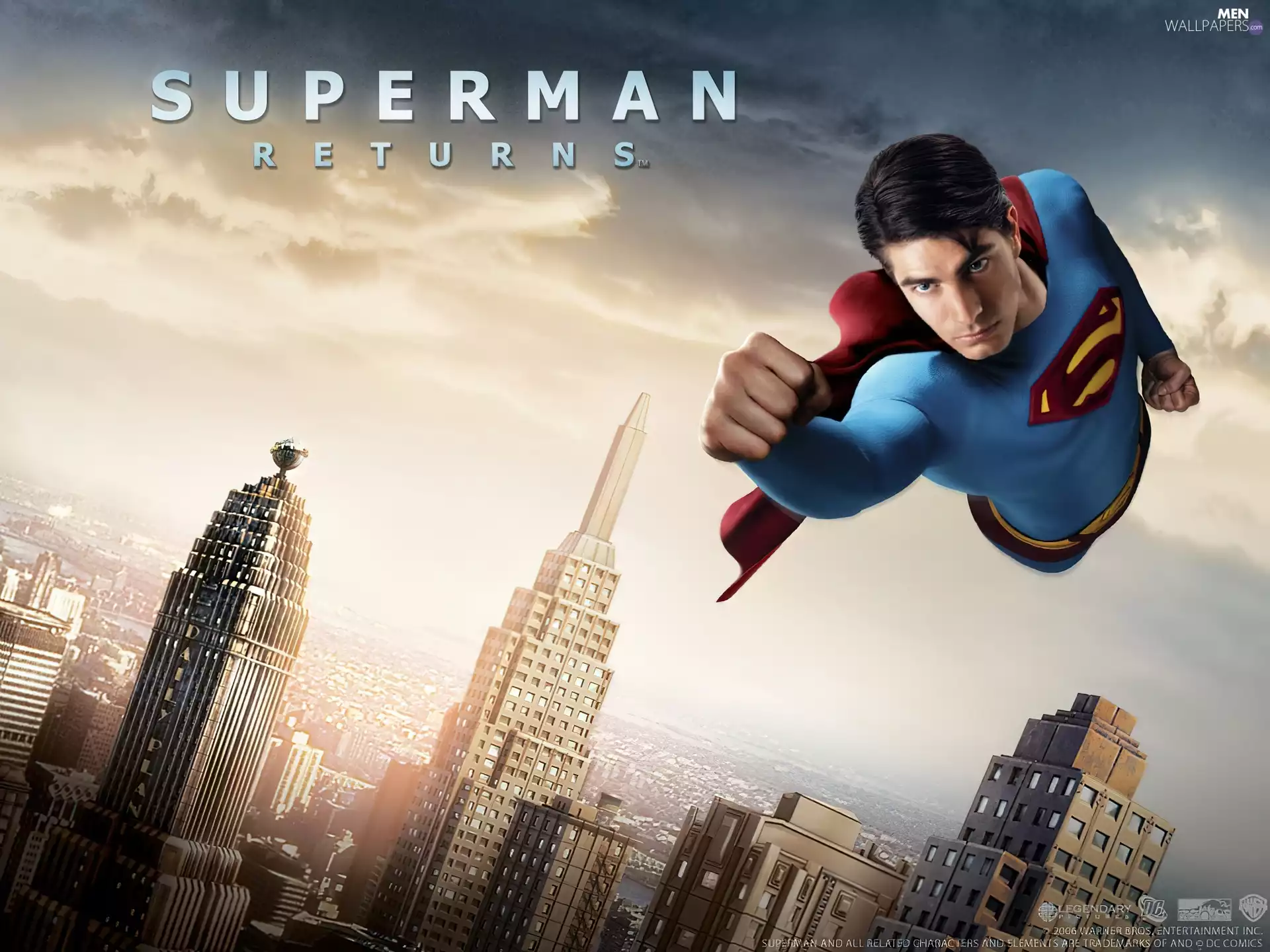 Superman Returns, Town, skyscrapers, Brandon Routh
