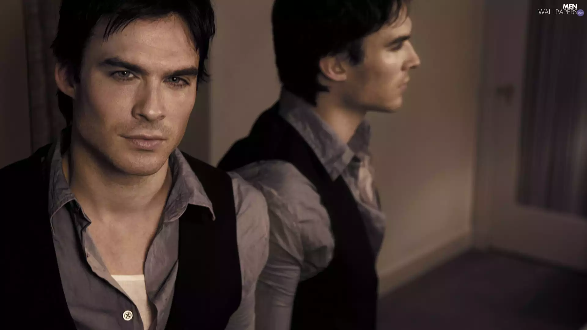 ian somerhalder, ##, Mirror, reflection