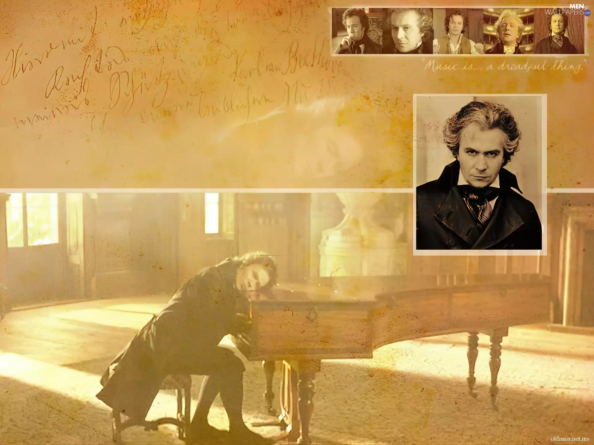 Black Suit, Gary Oldman, piano