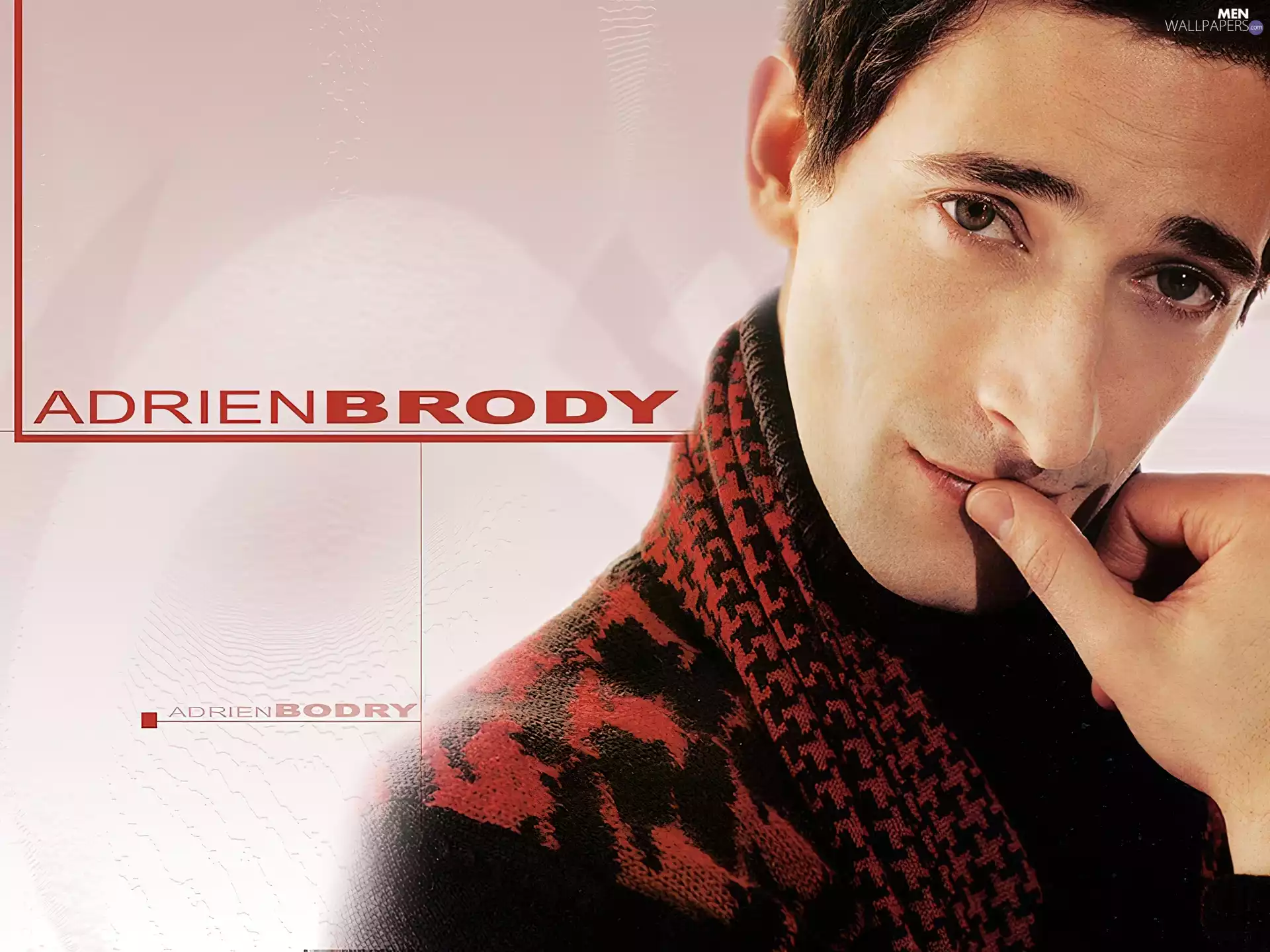 Scarf, Adrien Brody, sweater