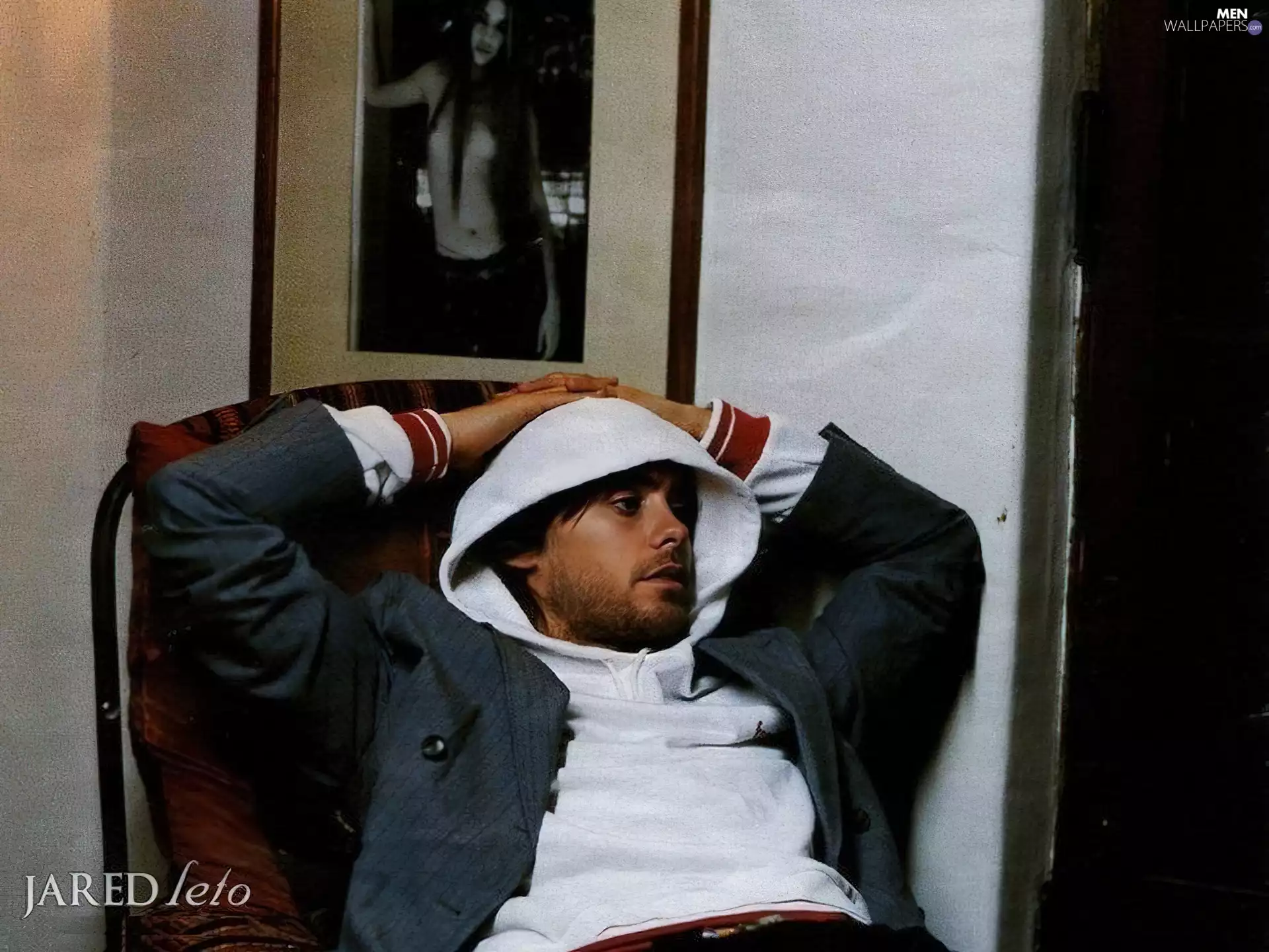 Jared Leto, hooded sweatshirt