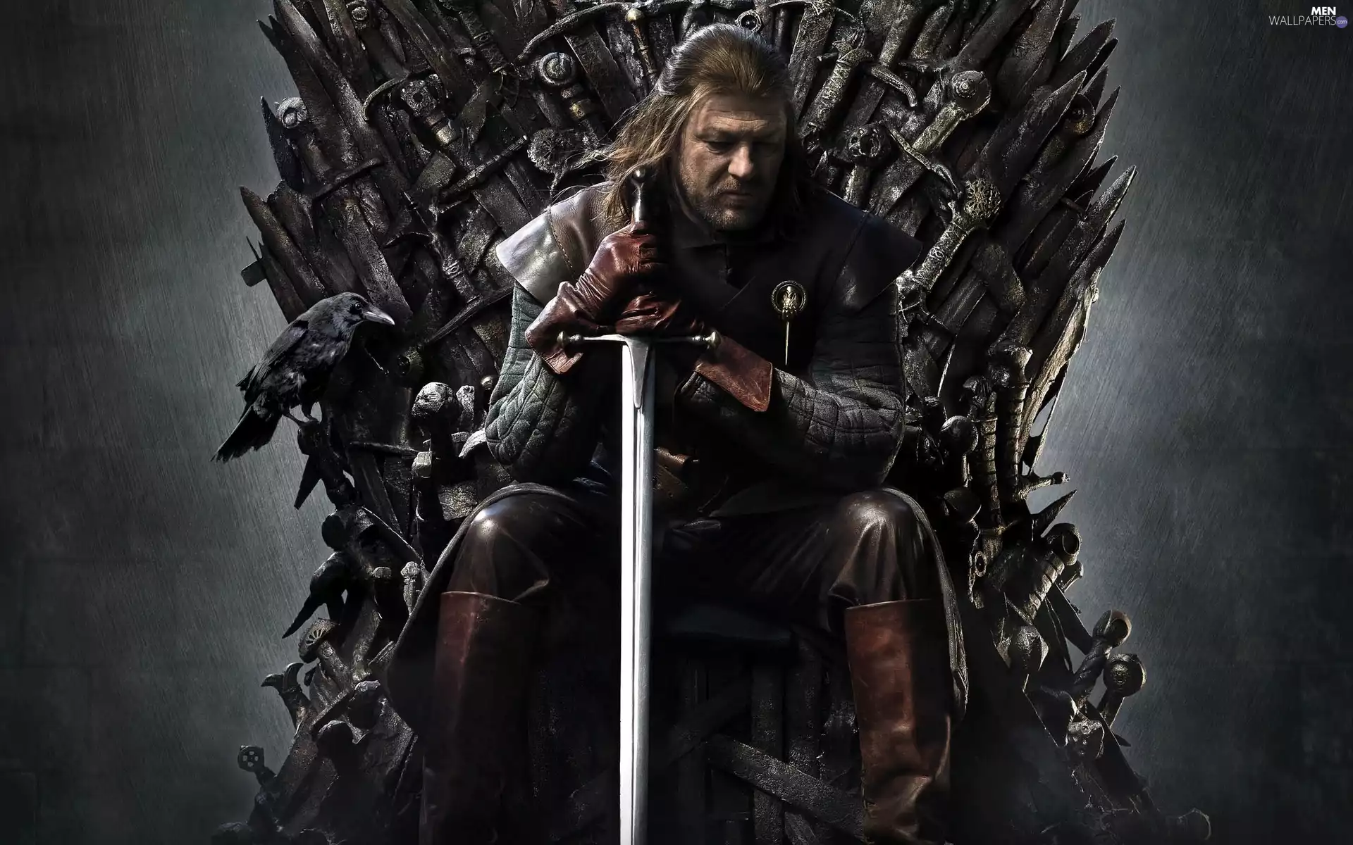 sword, Crow, Game of Thrones, Game Of Thrones, Sean Bean
