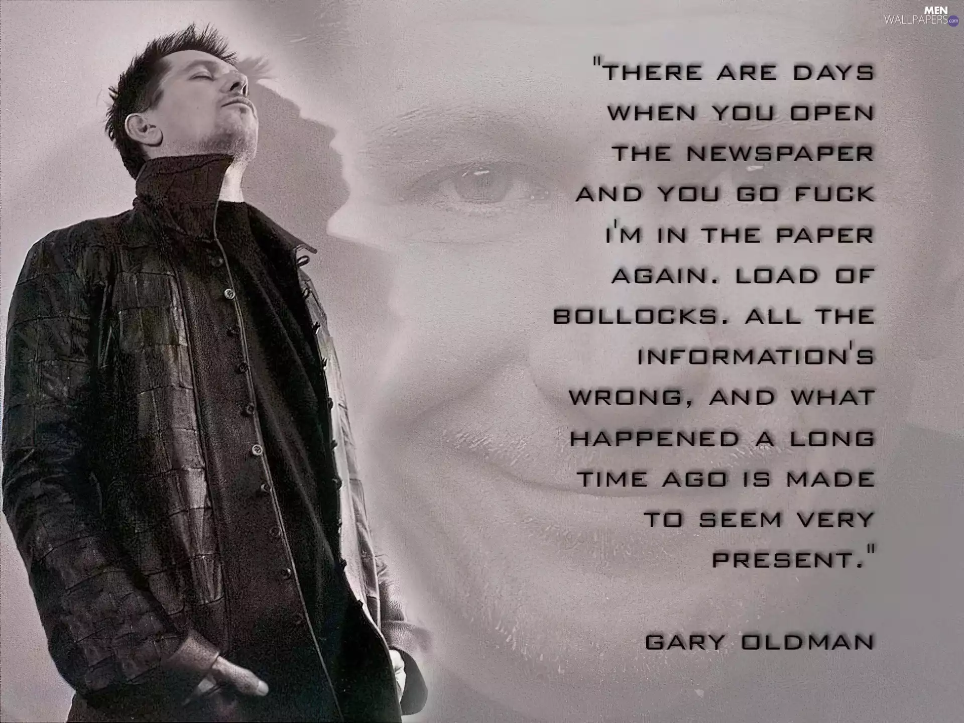 skin, Gary Oldman, text