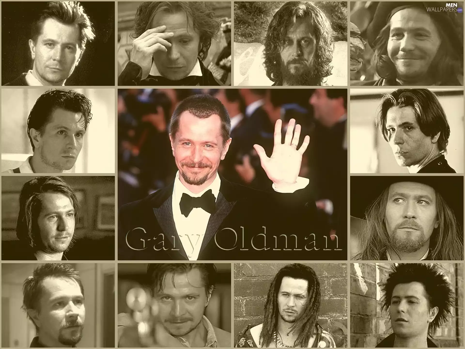 bow tie, Gary Oldman, hand