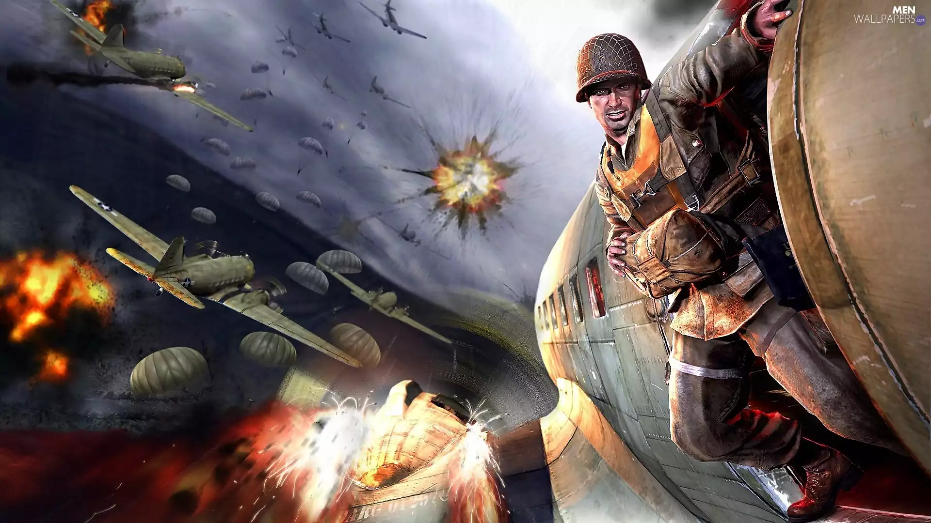 soldier, game, plane, war, Corporal Boyd Travers, Medal of Honor: Airborne