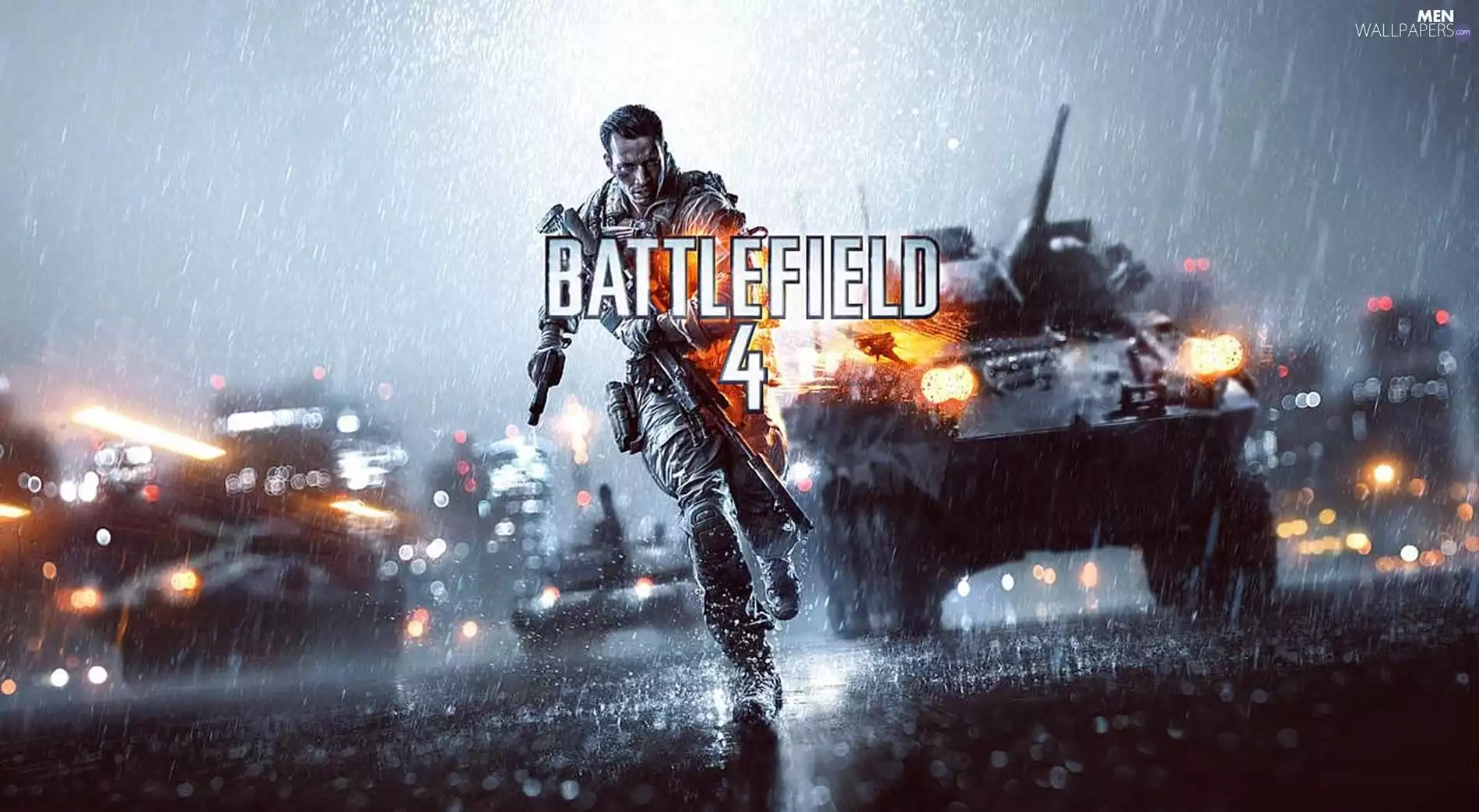 Rain, Weapons, soldier, vehicles, Battlefield 4