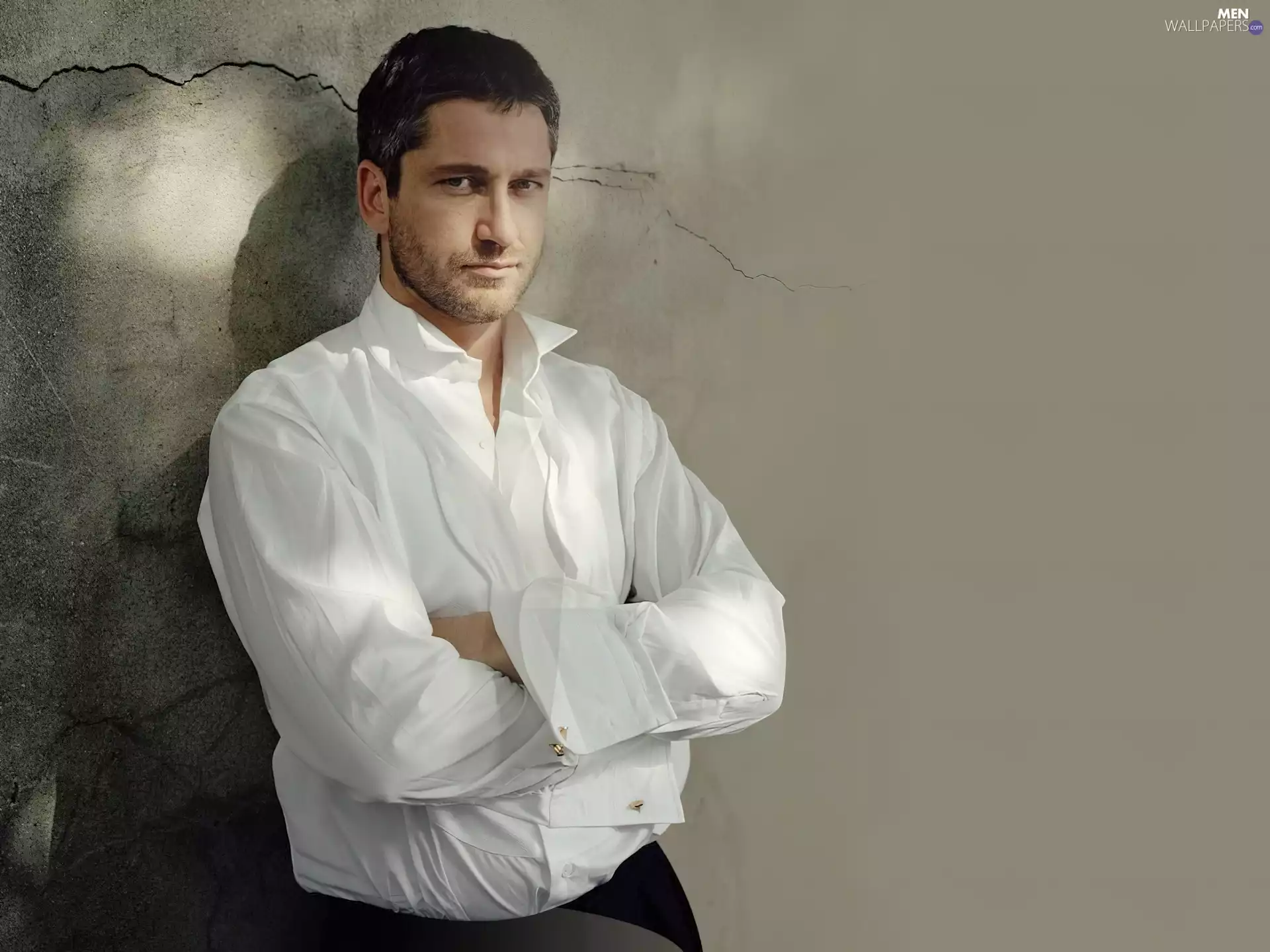 shirt, Gerard Butler, White