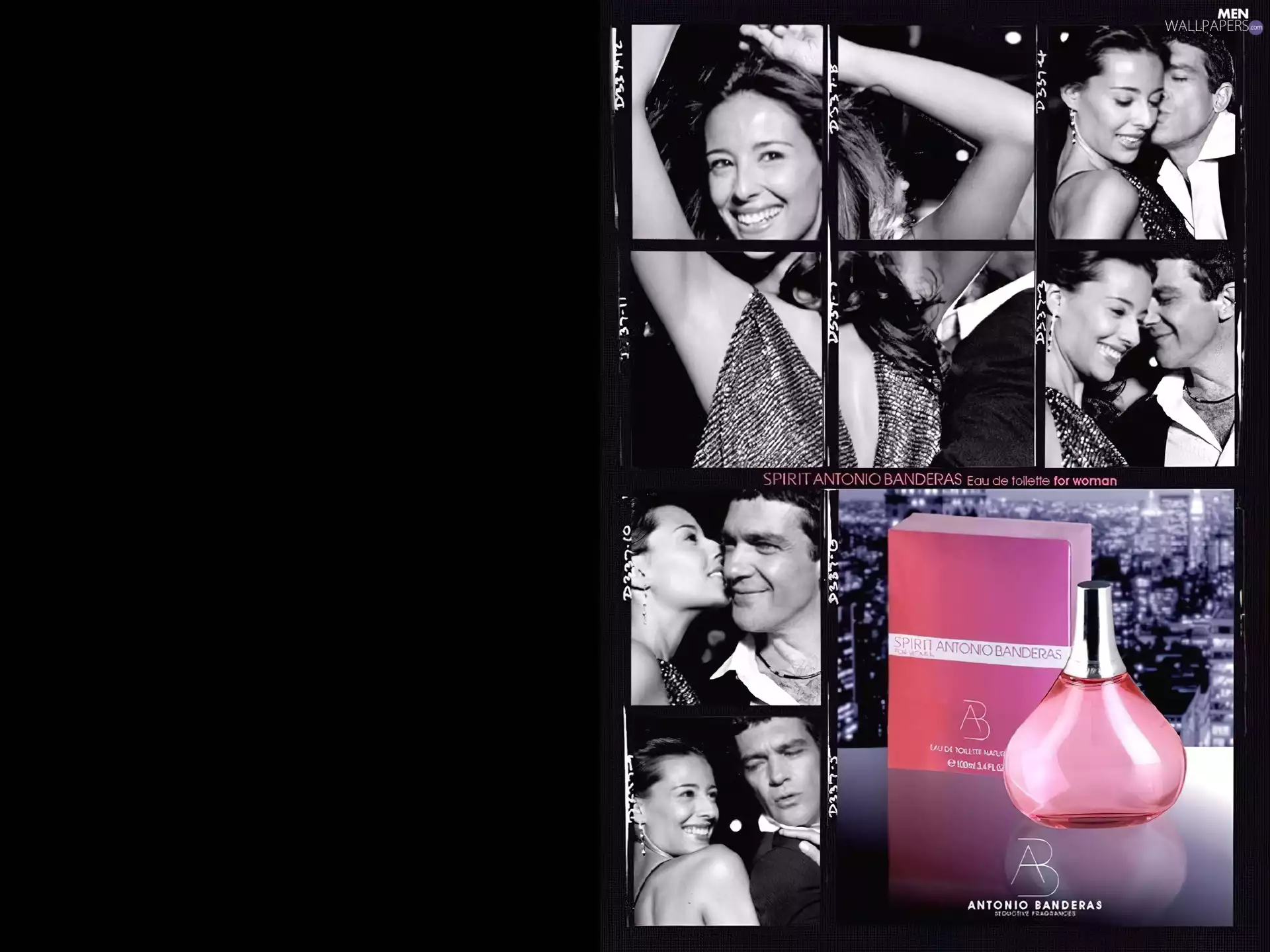 Women, spirit, bowl, actor, Antonio Banderas, a man, perfume