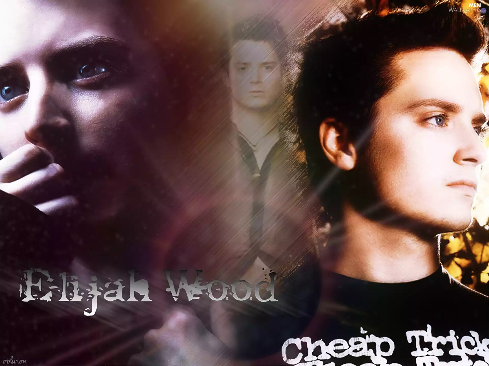 dark hair, Elijah Wood, Blue eyes