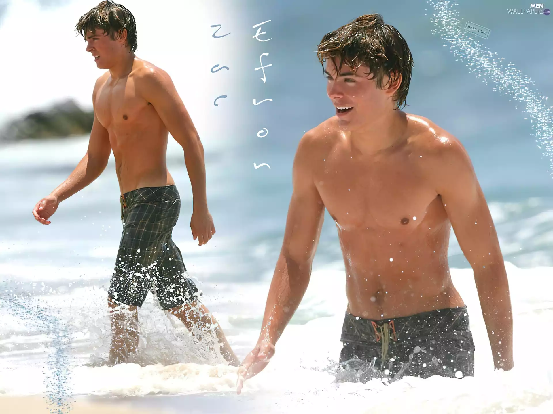 Zac Efron, water