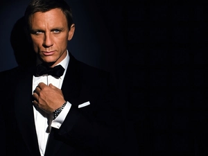 Watch, bow tie, actor, suite, Daniel Craig