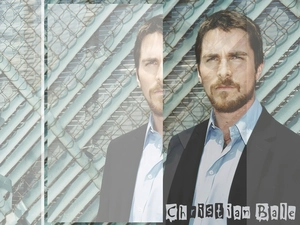blue shirt, Christian Bale, black jacket