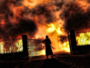 soldier, House, Big Fire