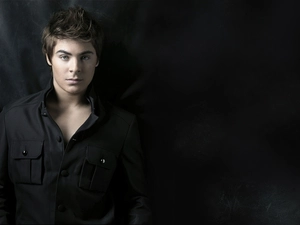 shirt, Zac Efron, black