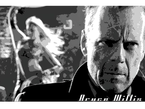 face, Bruce Willis, blurry