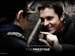 The Prestige, coin, boy, Christian Bale