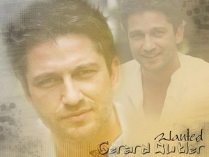 Blue eyes, Gerard Butler, white shirt