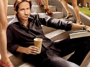 coffee, Books, legs, Cigarette, David Duchovny