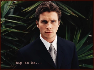 Tie, Christian Bale, dark blue jacket