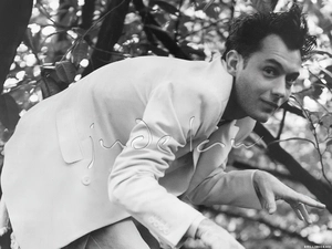 Jude Law, bright dress