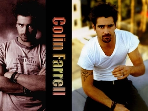 Colin Farrell, white t-shirt