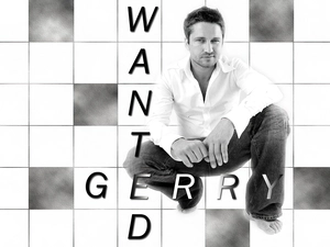 jeans, Gerard Butler, white shirt