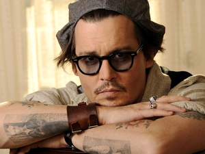 Glasses, Hat, Ring, Tattoo, bracelet, actor, Johnny Depp, Leather