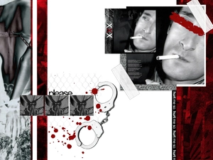 Cigarette, Adrien Brody, handcuffs