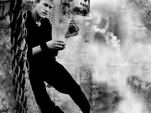 butterfly, Heath Ledger, Black Suit