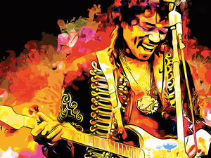Jimi Hendrix, rock, graphics, Guitar