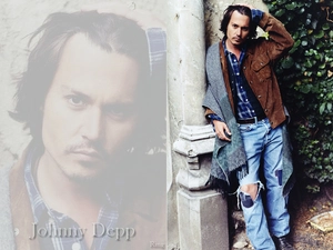 shawl, Johnny Depp, long hair