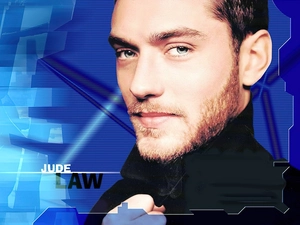 beard, Jude Law, Blue eyes