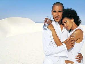 Glass, White, a man, water, Women