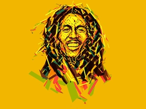 Bob Marley, graphics, singer, REGGAE