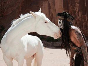 Johnny Depp, Horse, rider, Out of nowhere, movie
