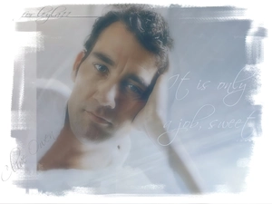 Blue eyes, Clive Owen, dark hair