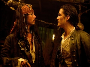 piraci_z_karaibow_2, Johnny Depp, pirate, Orlando Bloom