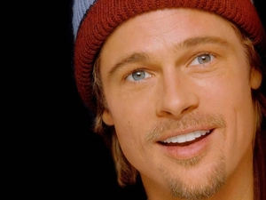 Brad Pitt, Hat, Smile, Coloured