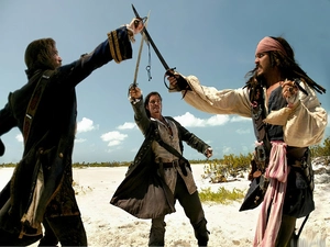 saber, pirate, Orlando Bloom, Johnny Depp, piraci_z_karaibow_2