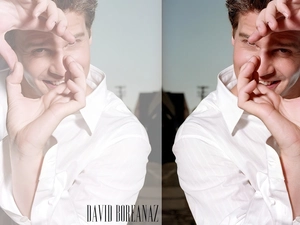David Boreanaz, white shirt