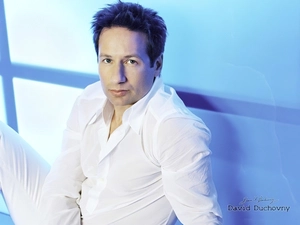David Duchovny, white shirt
