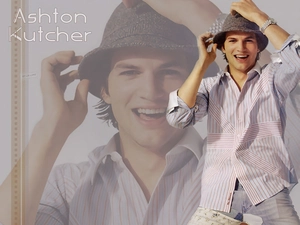Hat, Ashton Kutcher, shirt