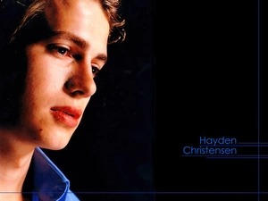Hayden Christensen, blue shirt
