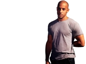 Vin Diesel, gray shirt