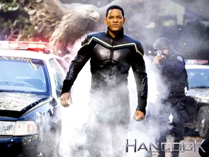 Hancock, smoke, police, Will Smith