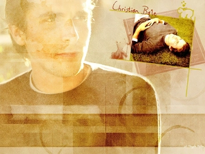 grass, Christian Bale, Sweater