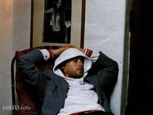 Jared Leto, hooded sweatshirt